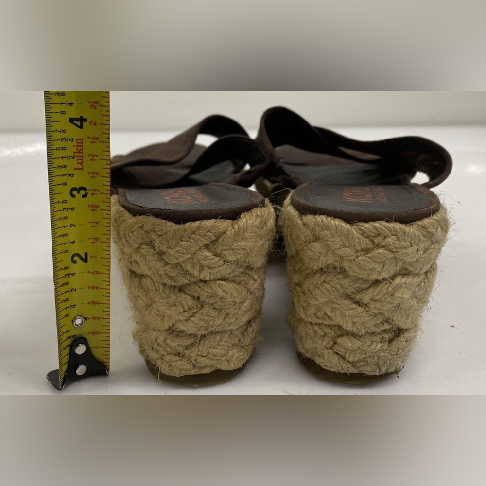 Michael Kors, size 9, Brown Wedge Espadrille Wedge Sandals - Picture 7 of 13
